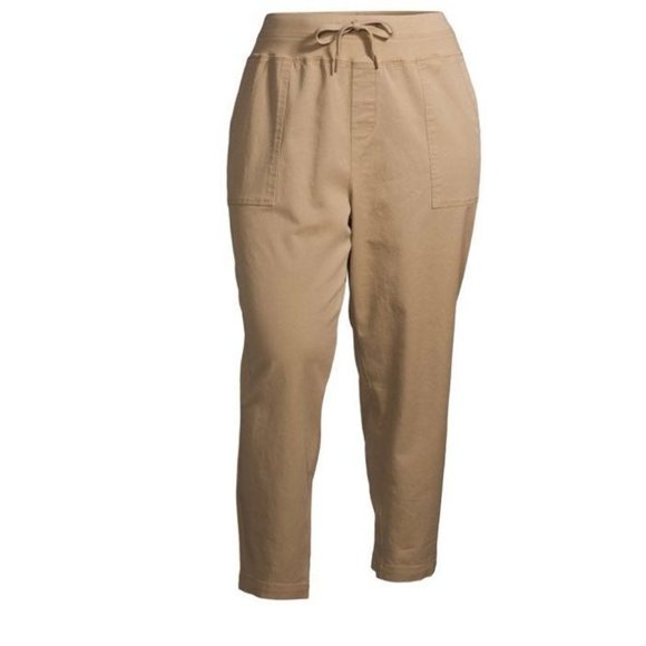 Pants cargo capri bottom tan cream plus size pants - Picture 4 of 11